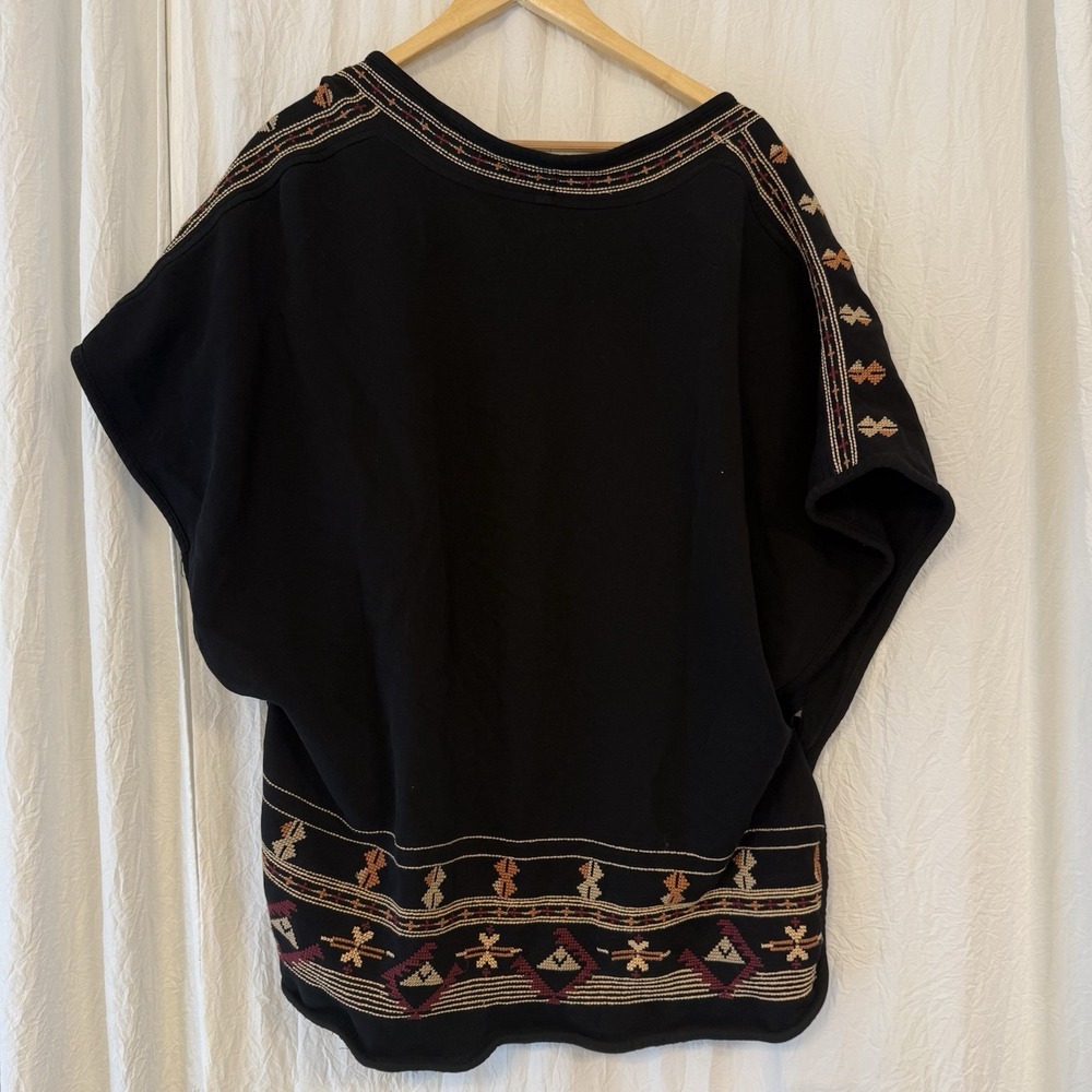 Lucky Brand Womens Aztec Open Front Cardigan Kimono Embroidered‎ Southwestern OS - Picture 5 of 6